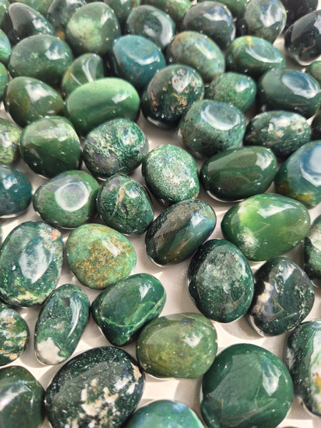 Agate Moss Tumbled Stones 1KG
