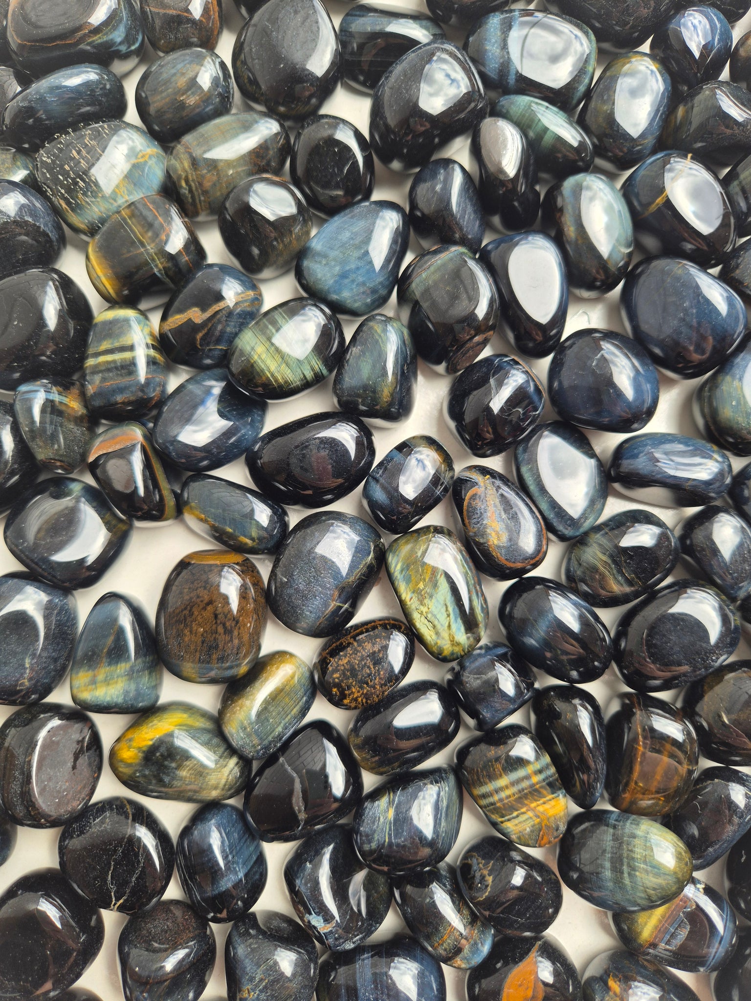 Tiger's Eye Blue Tumbled Stones