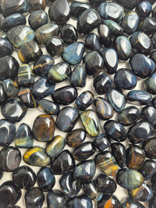 Tiger's Eye Blue Tumbled Stones