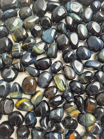 Tiger's Eye Blue Tumbled Stones
