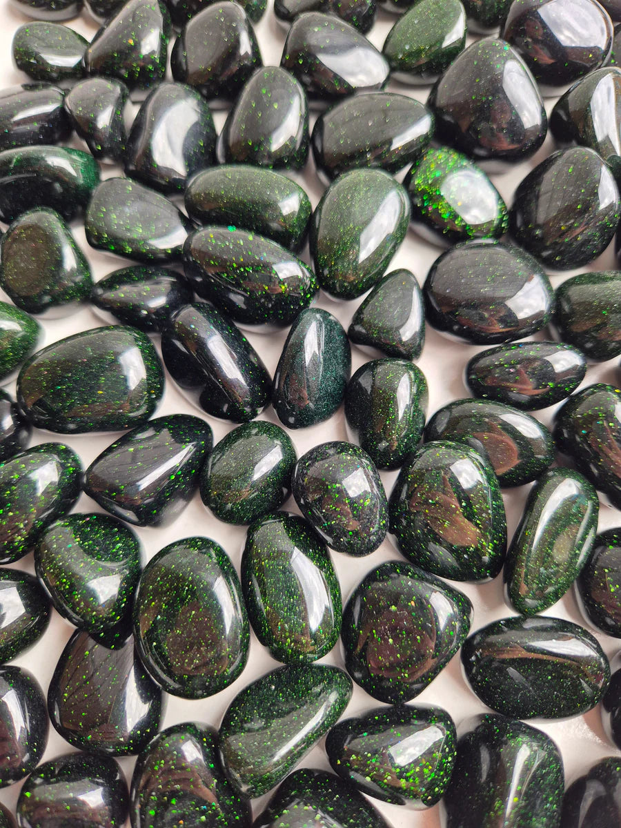 Goldstone Green (Man Made) Tumbled Stones