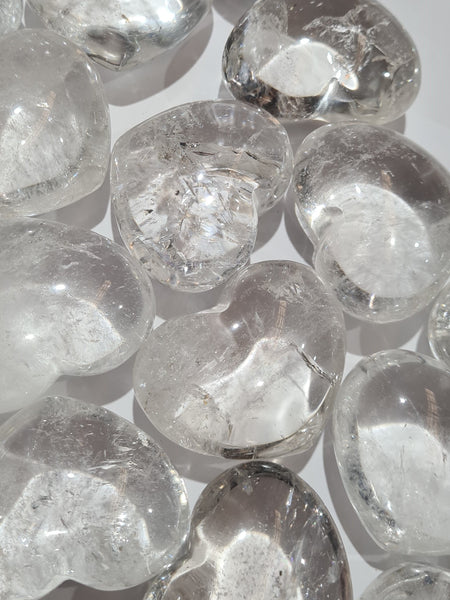 Clear Quartz Hearts