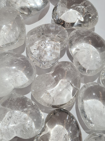 Clear Quartz Hearts