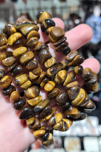 Gold Tigers Eye Large Chip Bracelets