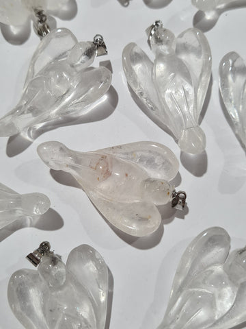 Quartz Angel Pendants