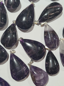 Amethyst Teardrop Pendants