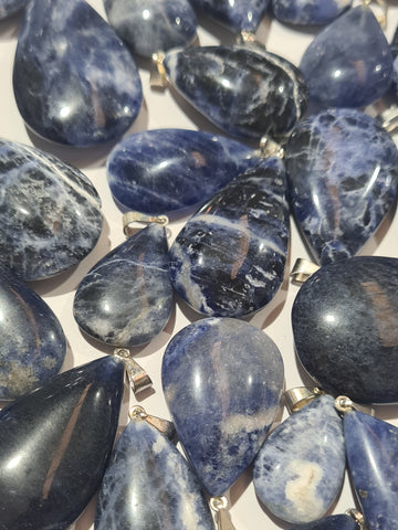 Sodalite Teardrop Pendants