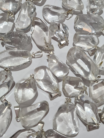 Quartz Tumbled Stone Pendants