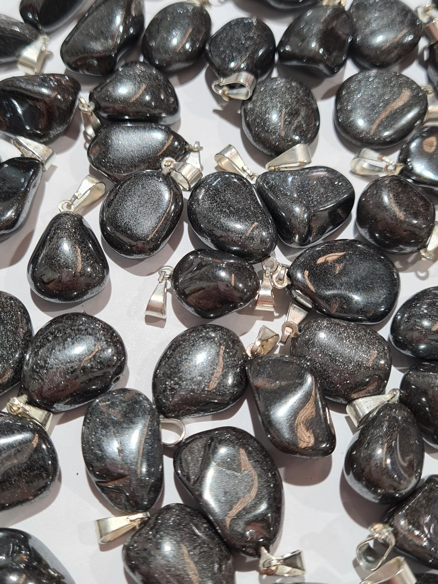 Hematite Tumbled Stone Pendants