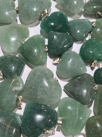 Aventurine Heart Pendants