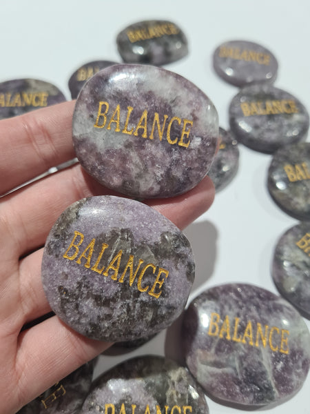 Balance Lepidolite Wordstone