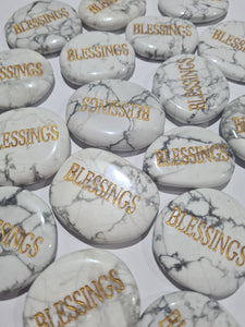 Blessings Howlite Wordstone