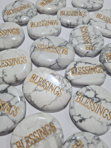 Blessings Howlite Wordstone