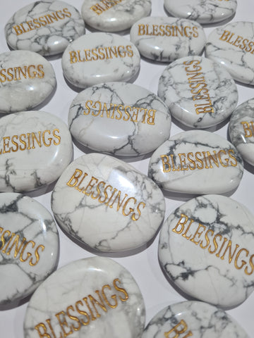 Blessings Howlite Wordstone