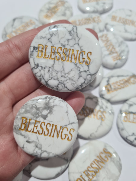 Blessings Howlite Wordstone