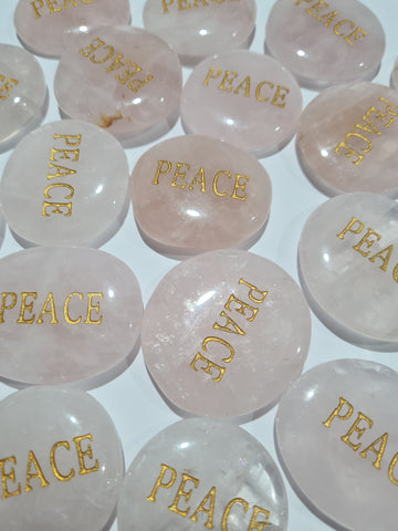Peace Rose Quartz Wordstone