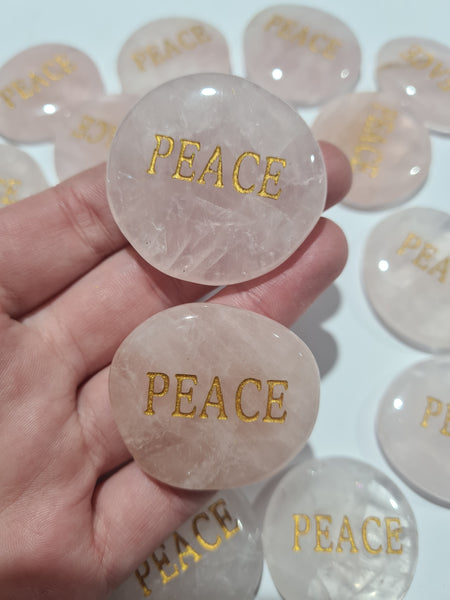 Peace Rose Quartz Wordstone