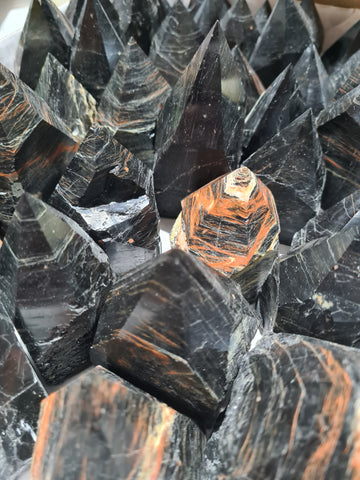 Black Tourmaline Basecut Points
