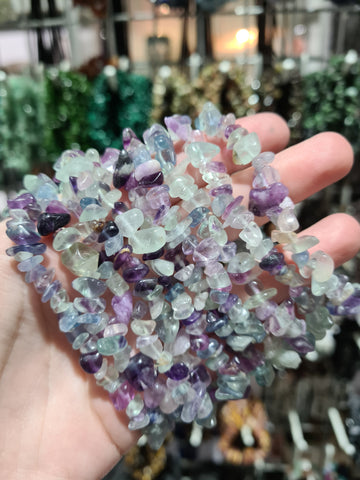 Rainbow Fluorite Chip Bracelets