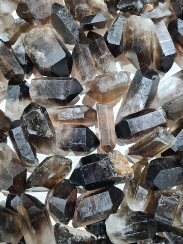 Dark Smoky Quartz Points