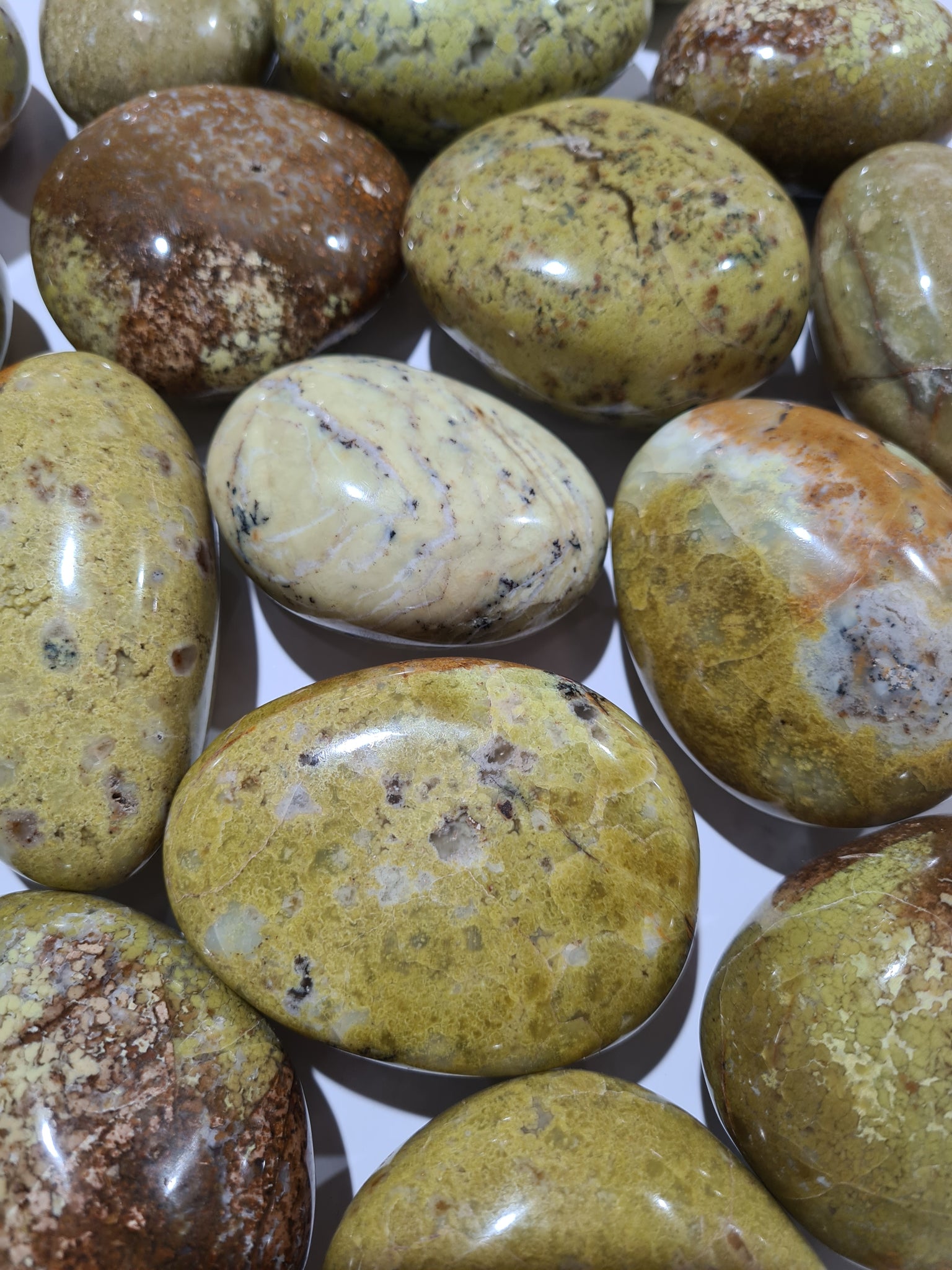 Green Opal Palm Stones