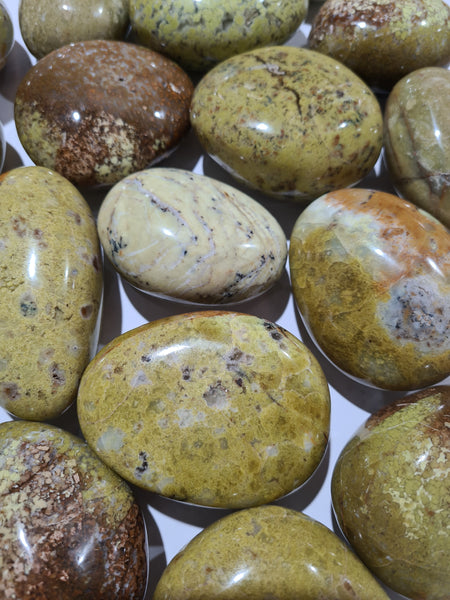 Green Opal Palm Stones