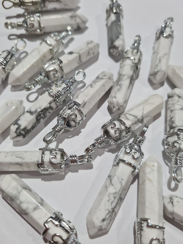 Howlite Filigree Pendants