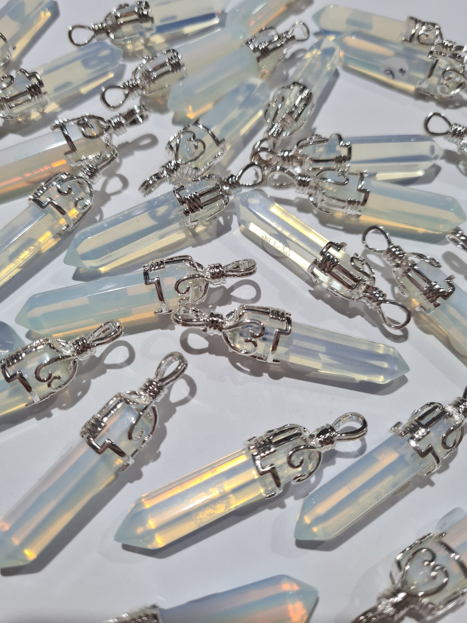 Opalite Filigree Pendants