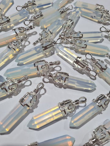Opalite Filigree Pendants