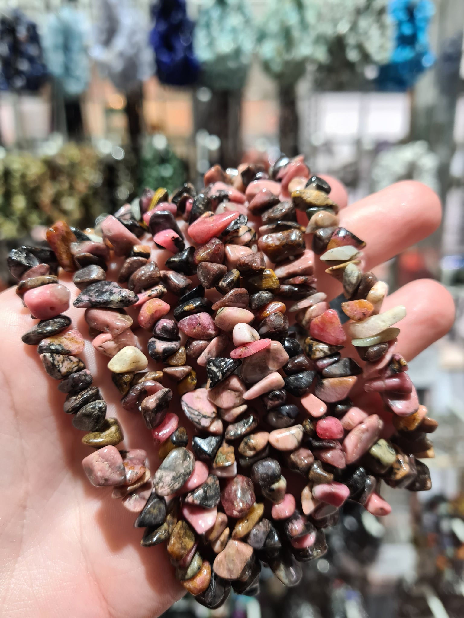 Rhodonite Chip Bracelets