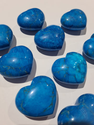 Blue Howlite Hearts