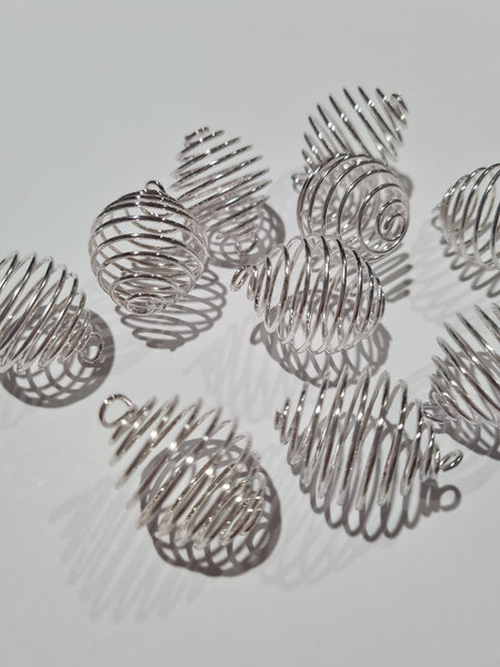 Tumbled Stone Cage Pendants Small