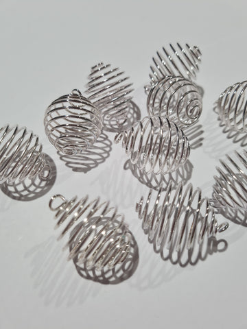 Tumbled Stone Cage Pendants Small