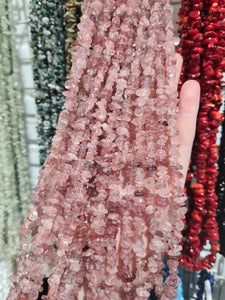 Strawberry Quartz Chip Necklace