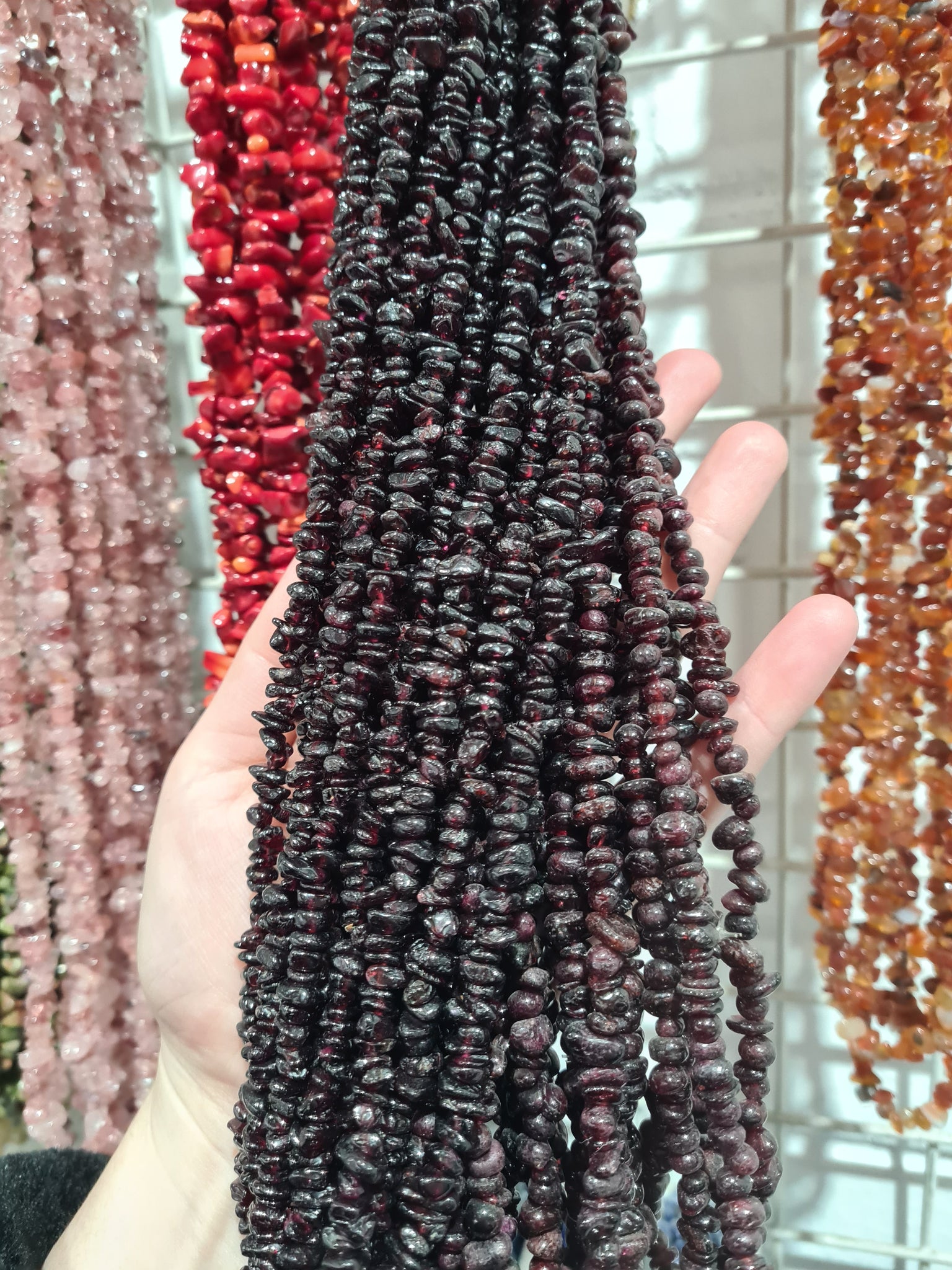 Garnet Chip Necklace