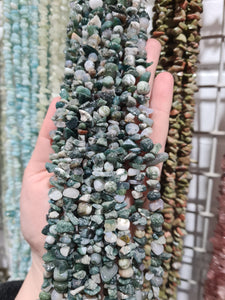Moss Agate Chip Necklace