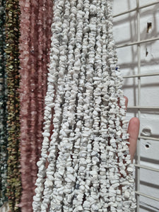 White Howlite Chip Necklace