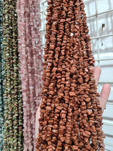 Goldstone Chip Necklace
