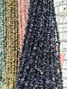 Blue Goldstone Chip Necklace