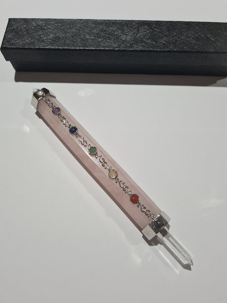 Rose Quartz Chakra Wand