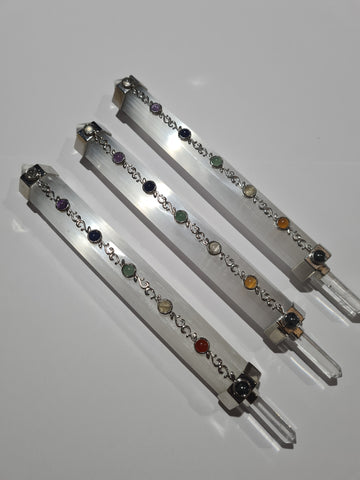 Selenite Chakra Wand