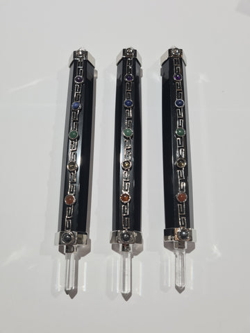 Obsidian Chakra Wand