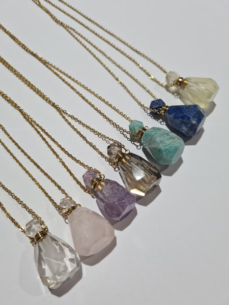 Crystal Perfume/Oil Bottle Necklaces