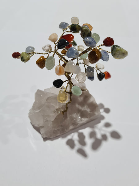 Crystal Chip Tree's on Quartz Base