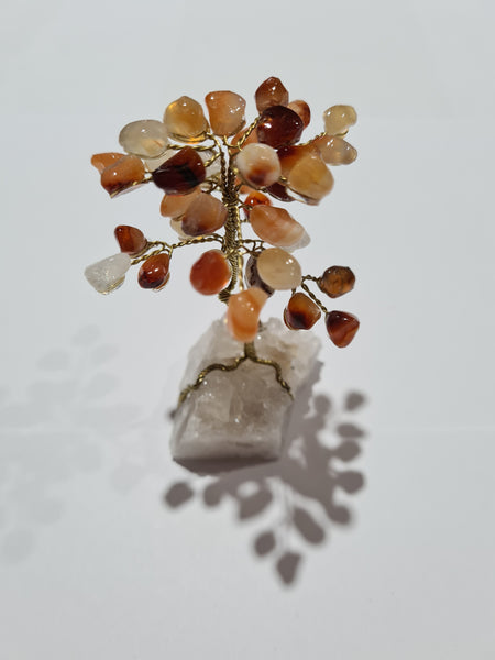 Crystal Chip Tree's on Quartz Base