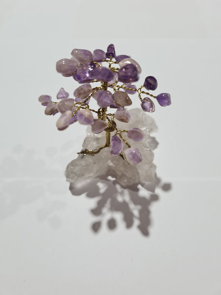 Crystal Chip Tree's on Quartz Base