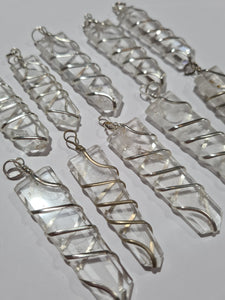 Clear Quartz Flat Point Pendants