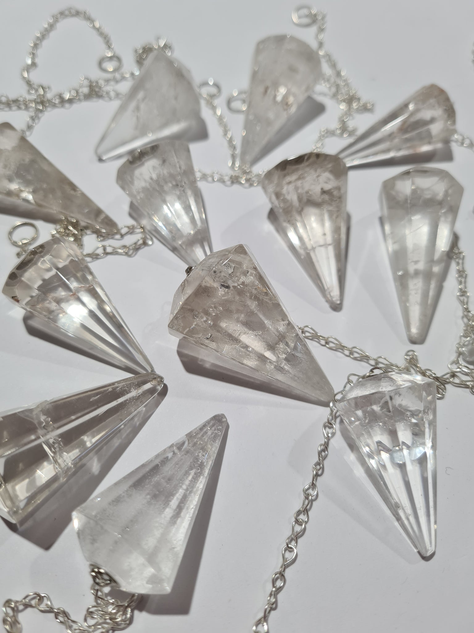 Clear Quartz Pendulums