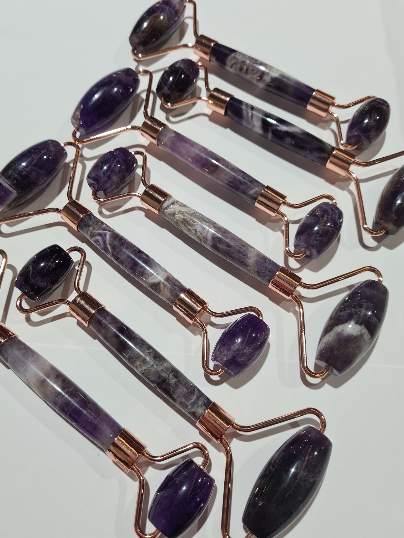 Chevron Amethyst Facial Roller