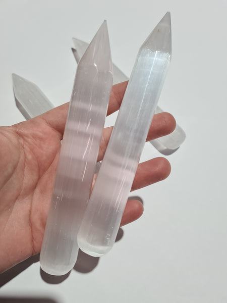 Selenite Wands Point
